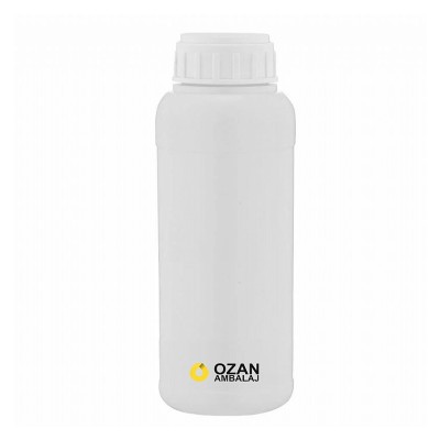 1000 ml Beyaz Polietilen Silindir Tar�m �i�esi K�p�k Contal� Kapakl� Zirai �la� �i�esi
