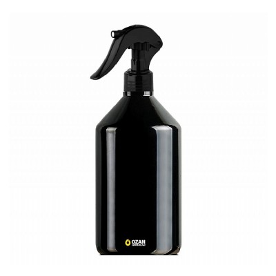 1000 ml Siyah Pet Konik �i�e Siyah Trigger Spreyli Toptan