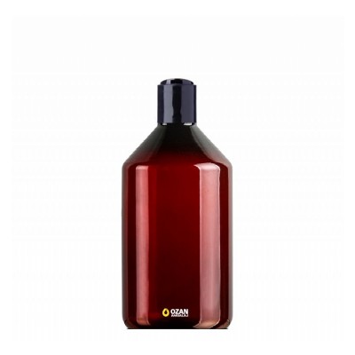 1000 ml Toptan Amber Konik Pet �i�e Siyah Disctop