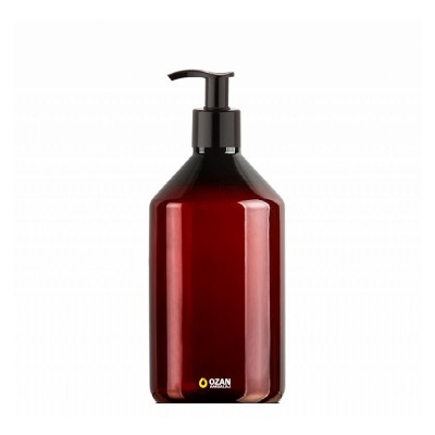 1000 ml Toptan Amber Konik Pet �i�e Siyah Losyon S�v� Sabun Pompas�