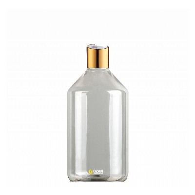 1000 ml Toptan �effaf Konik Pet �i�e Gold Beyaz Disctop