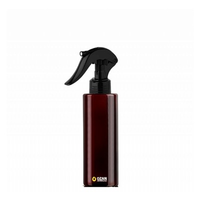 150 ml Amber Silindir Pet �i�e Siyah Trigger Spreyli Toptan