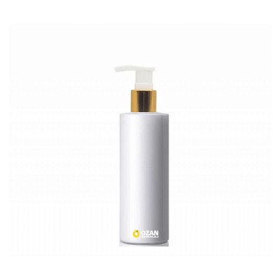 150 ml Beyaz Polietilen �i�e Gold Beyaz Pompal� Silindir HDPE �i�e