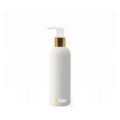 150 ml Beyaz Polietilen �i�e Gold Pompal� Boston HDPE �i�e