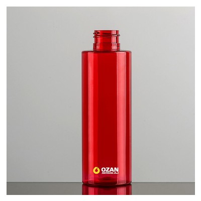 150 ml K�rm�z� Silindir K�t Plastik Pet �i�e Siyah Parmak Sprey ve Siyah Disctop Kapak