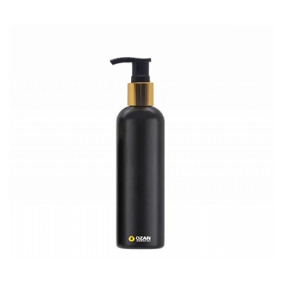 150 ml Siyah Polietilen �i�e Gold Pompal� Boston HDPE �i�e