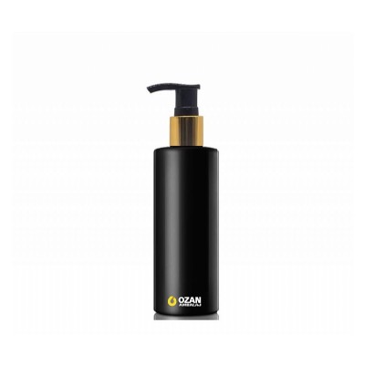 150 ml Siyah Polietilen �i�e Gold Siyah Pompal� Silindir HDPE �i�e