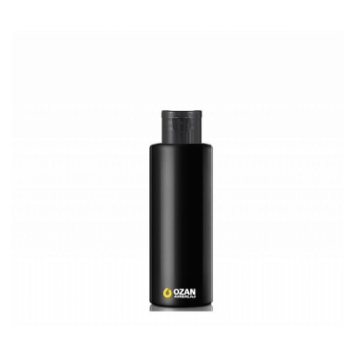 150 ml Siyah Polietilen �i�e Siyah Fliptop Kapakl� Silindir HDPE �i�e