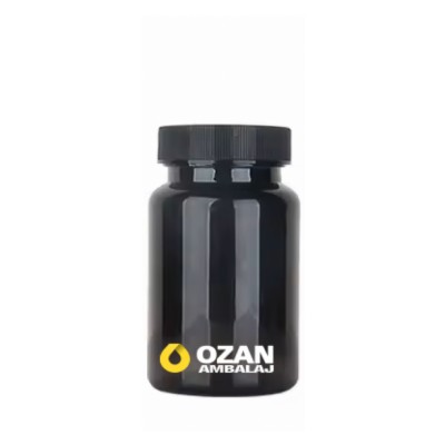 150 ml Siyah Transparan Tablet Kaps�l �i�esi 