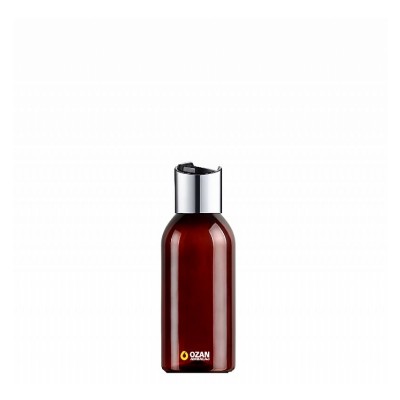 150 ml Toptan Amber Pet �i�e G�m�� Siyah Disctop Kapak