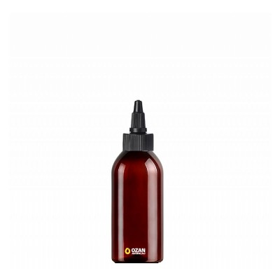 150 ml Toptan Amber Pet �i�e Siyah Asans�r Kapak