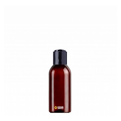 150 ml Toptan Amber Pet �i�e Siyah Disctop Kapak