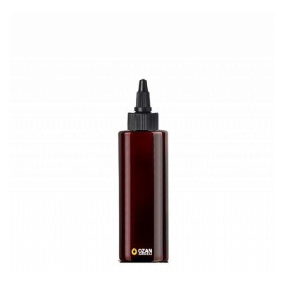 150 ml Toptan Amber Silindir Pet �i�e Siyah Asans�r Kapak