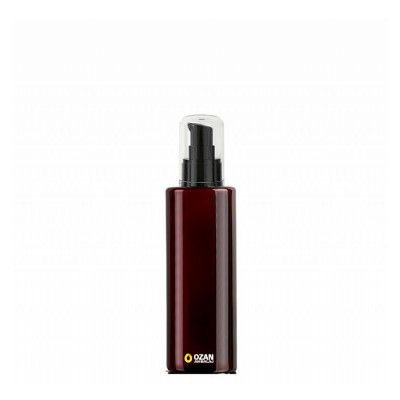 150 ml Toptan Amber Silindir Pet �i�e Siyah Krem Pompas�