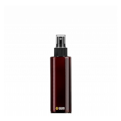 150 ml Toptan Amber Silindir Pet �i�e Siyah Parmak Spreyli 