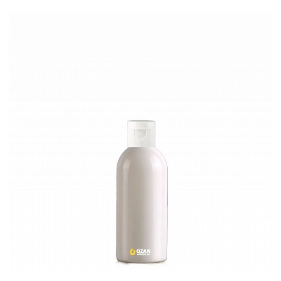 150 ml Toptan Beyaz Pet �i�e Beyaz Fliptop Kapak