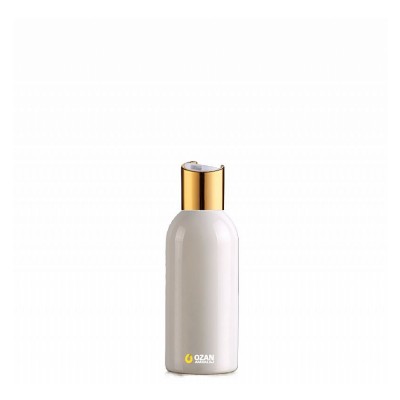 150 ml Toptan Beyaz Pet �i�e Gold Beyaz Disctop Kapak