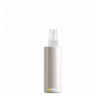 150 ml Toptan Beyaz Silindir Pet �i�e Beyaz Parmak Spreyli 
