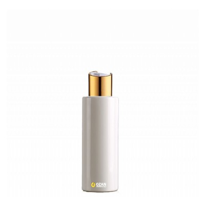 150 ml Toptan Beyaz Silindir Pet �i�e Gold Beyaz Disctop Kapak