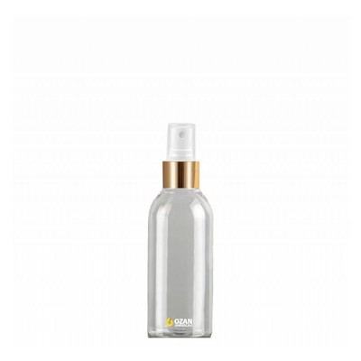 150 ml Toptan �effaf Pet �i�e Gold Beyaz Parmak Spreyli