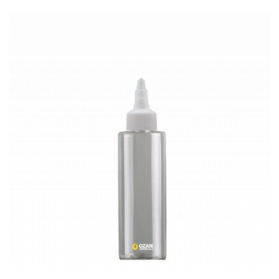 150 ml Toptan �effaf Silindir Pet �i�e Beyaz Asans�r Kapak