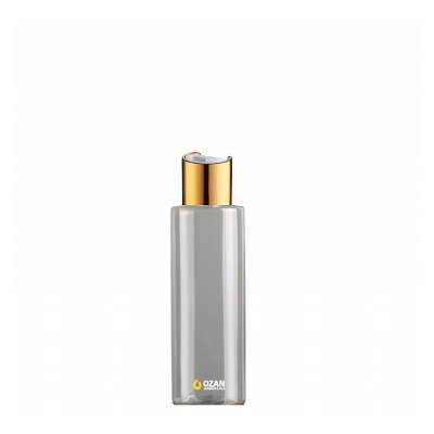 150 ml Toptan �effaf Silindir Pet �i�e Gold Beyaz Disctop Kapak