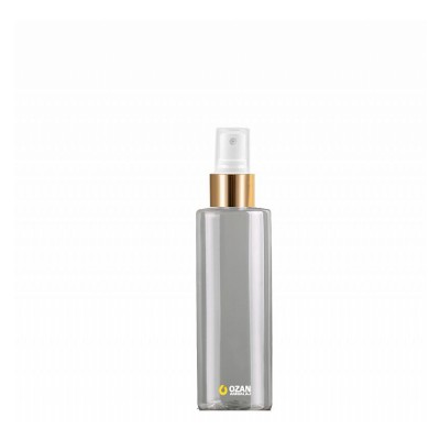 150 ml Toptan �effaf Silindir Pet �i�e Gold Beyaz Parmak Spreyli