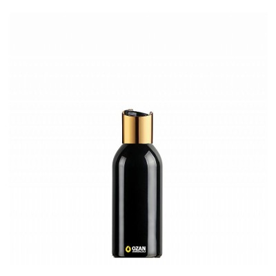 150 ml Toptan Siyah Pet �i�e Gold Siyah Disctop Kapak