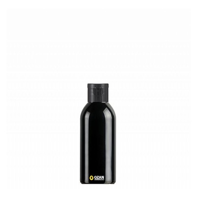 150 ml Toptan Siyah Pet �i�e Siyah Fliptop Kapak