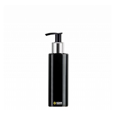150 ml Toptan Siyah Silindir Pet �i�e G�m�� Siyah Losyon S�v� Sabun Pompas�
