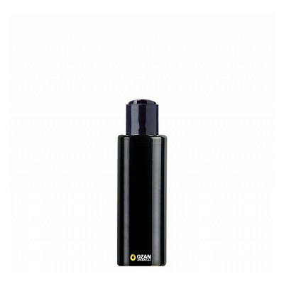 150 ml Toptan Siyah Silindir Pet �i�e Siyah Disctop Kapak