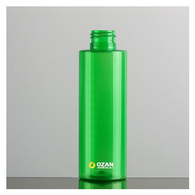 150 ml Ye�il Silindir K�t Plastik Pet �i�e Siyah Parmak Sprey ve Siyah Disctop Kapak