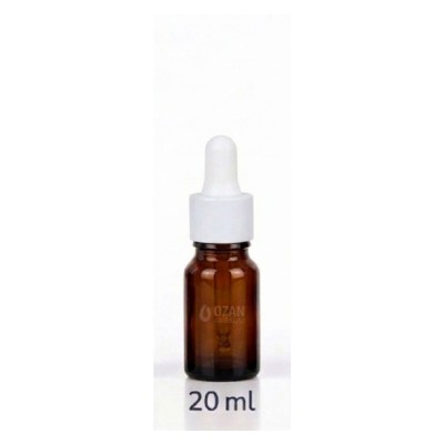 20 ml Amber Cam �i�e Beyaz Damlal�k