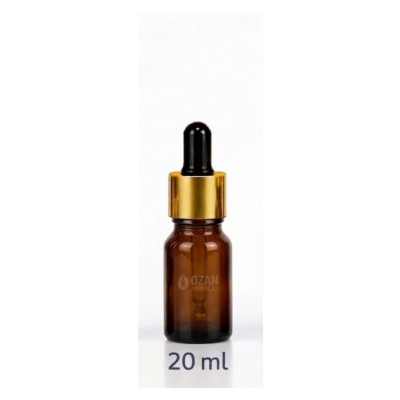 20 ml Amber Cam �i�e Gold Siyah Damlal�k
