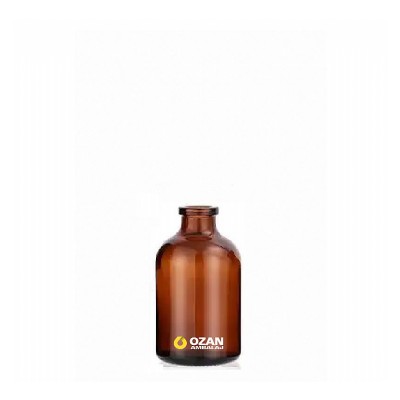 20 ml Amber Penisilin Flekon �i�esi Plastik Kapak Ve T�pal�