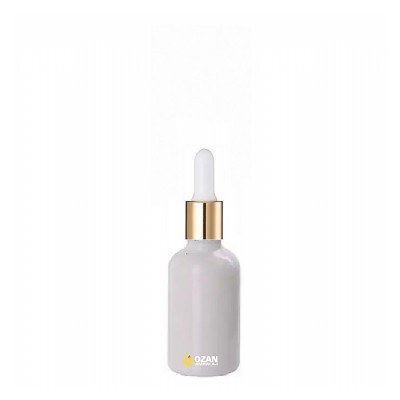 20 ml Beyaz Cam �i�e Gold Beyaz Damlal�k Toptan �thal