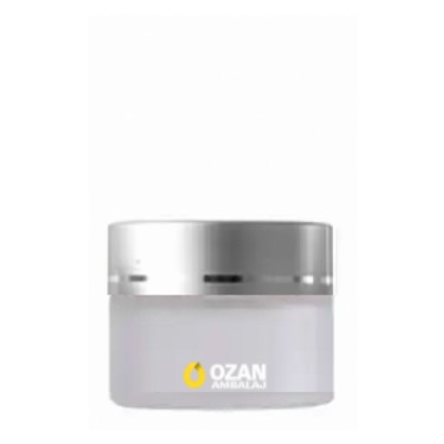 20 ml Buzlu Cam Krem Kavanozu G�m�� Kapak Toptan