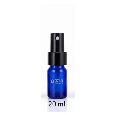 20 ml Mavi Cam �i�e Siyah Metal Parmak Sprey