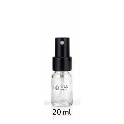 20 ml �effaf Cam �i�e Siyah Metal Parmak Sprey
