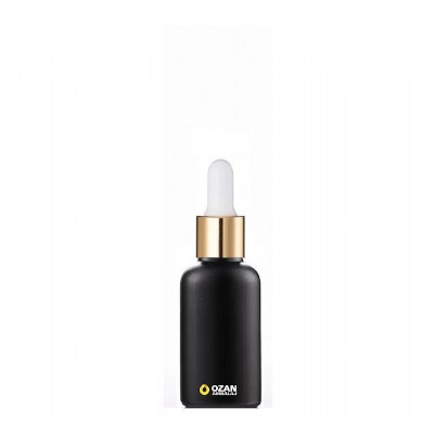 20 ml Siyah Cam �i�e Gold Beyaz Damlal�k Toptan �thal