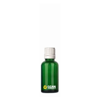 20 ml Ye�il Cam �i�e Euro Beyaz Kilitli ��ten Damlal�k