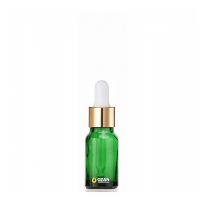 20 ml Ye�il Cam �i�e Gold Beyaz Damlal�k