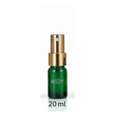 20 ml Ye�il Cam �i�e Gold Parmak Sprey