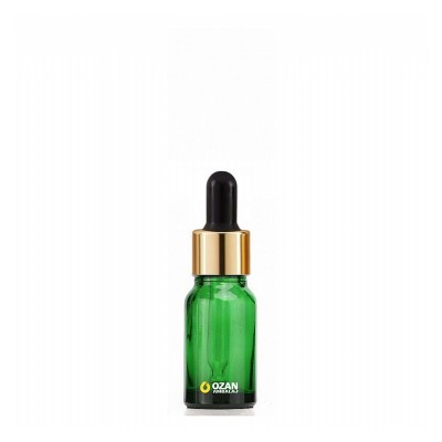 20 ml Ye�il Cam �i�e Gold Siyah Damlal�k