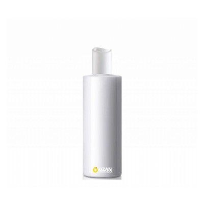 200 ml Beyaz Polietilen �i�e Beyaz Disctop Kapakl� Silindir HDPE �i�e