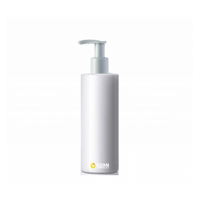 200 ml Beyaz Polietilen �i�e Beyaz Pompal� Silindir HDPE �i�e