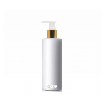 200 ml Beyaz Polietilen �i�e Gold Beyaz Pompal� Silindir HDPE �i�e
