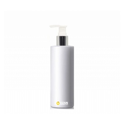 200 ml Beyaz Polietilen �i�e G�m�� Beyaz Pompal� Silindir HDPE �i�e