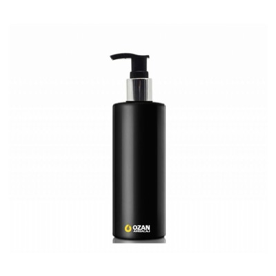 200 ml Siyah Polietilen �i�e G�m�� Siyah Pompal� Silindir HDPE �i�e