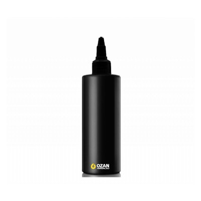 200 ml Siyah Polietilen �i�e Siyah Asans�r Kapakl� Silindir HDPE �i�e